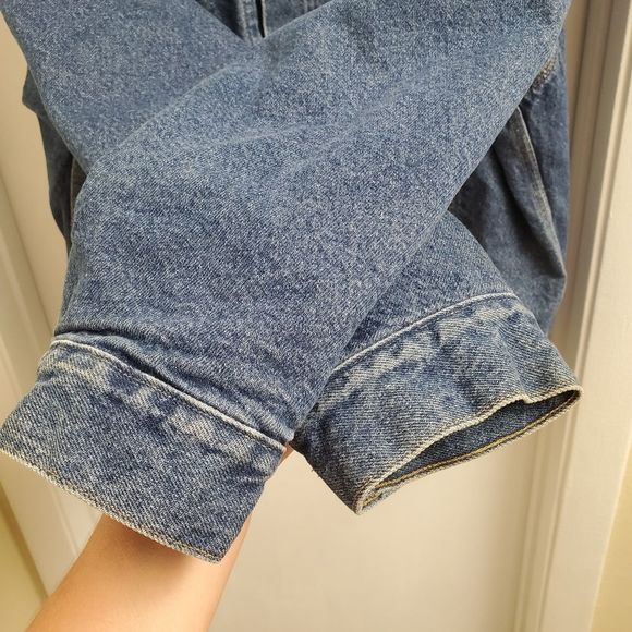 🔥🤩Rare Vintage carhartt flannel lined denim jacket size XL - Picture 5 of 7